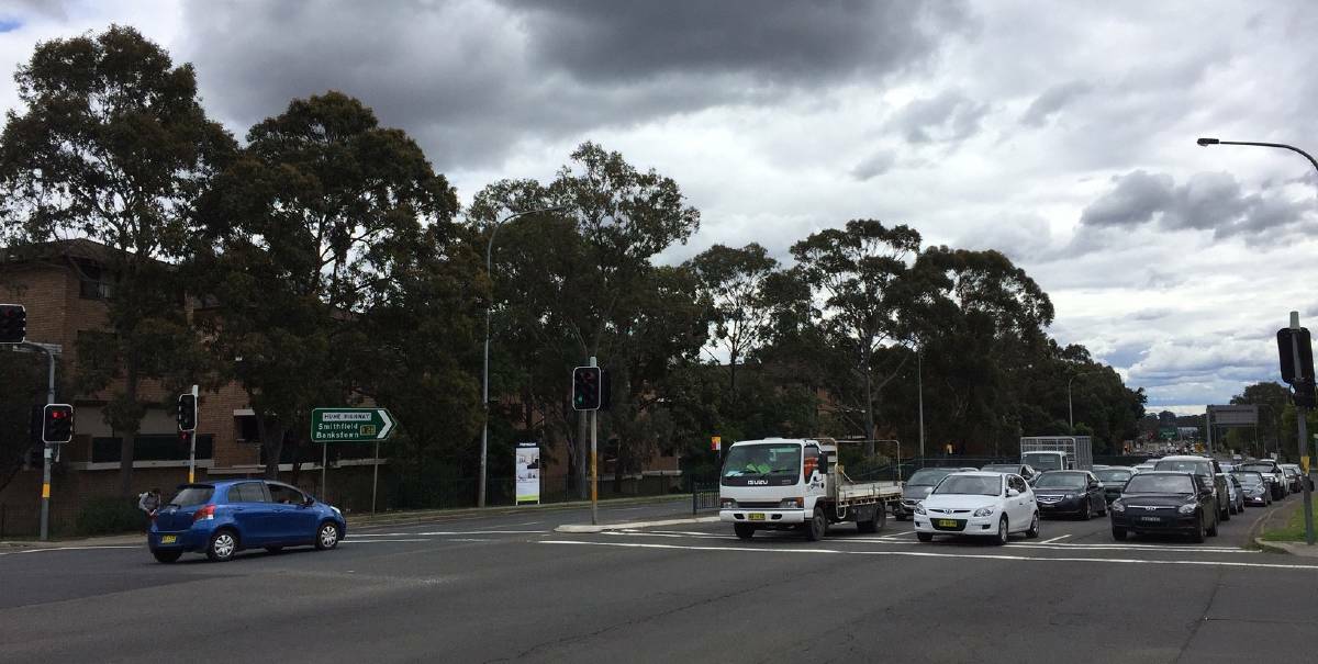 The Hume Highway stretch of road which borders the Liverpool CBD has been deemed Sydney's most accident-prone stretch of road. Picture: Anna Warr.