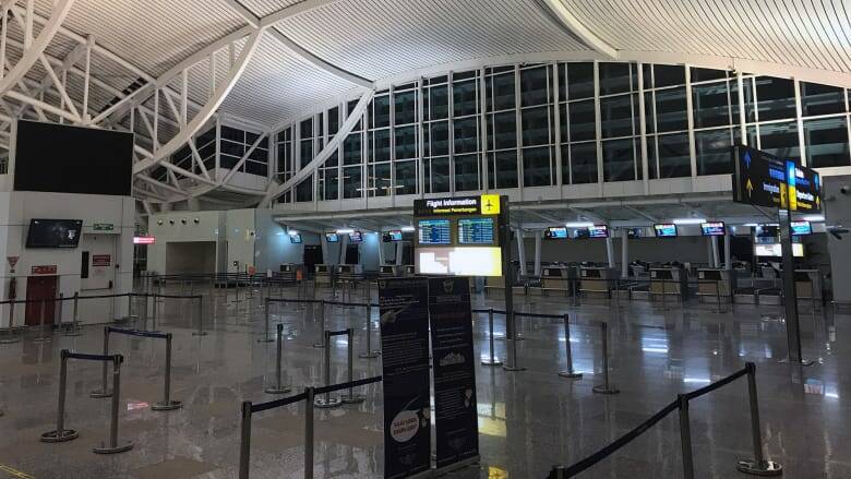 An empty Bali International Airport after volcanic ash forced its closure.
Photo: James Hall
