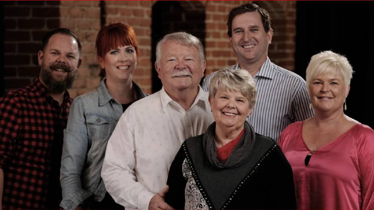 The Bundaberg Brewed Drinks family, left to right: Michael and Belinda Fleming, founders Cliff and Lee Fleming, and current chief executive John McLean and wife Rae-Lee Fleming. Photo: Supplied