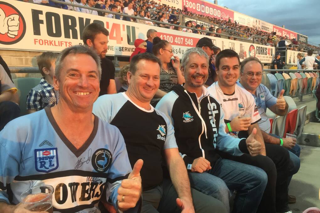 Chris McGauley sent in this photo of Sharks supporters at a game earlier this year.