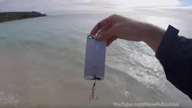 The novel lure used to hook the salmon. Photo: YouTube.