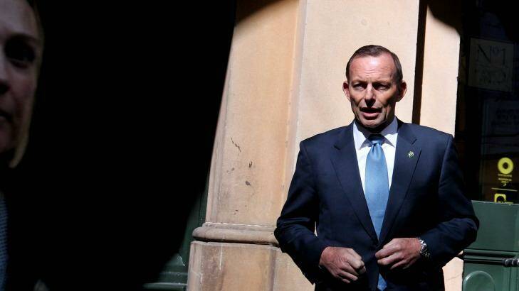 Prime Minister Tony Abbott shortly before addressing the media in Sydney. Photo: Ben Rushton