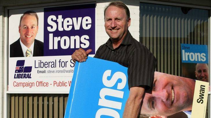 Federal Liberal MP Steve Irons was married in Melbourne in 2011. Photo: Guy Magowan