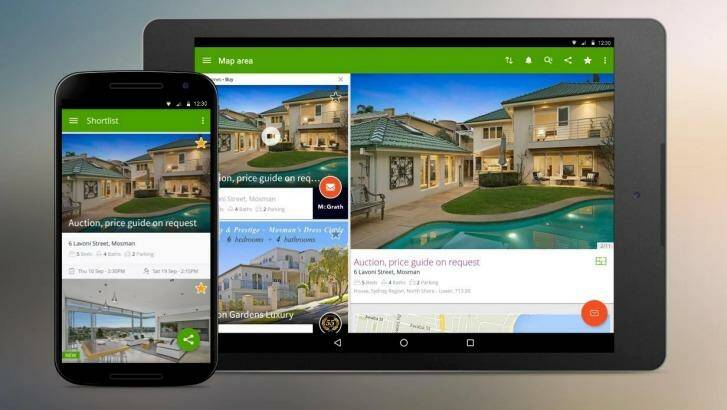 The Domain Real Estate & Property app, running on Android.