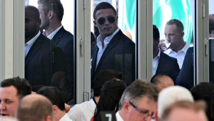 In the line-up: South Sydney’s Sam Burgess, who is expected to be a key player in the season decider on Sunday,  at the NRL grand final lunch.  Photo: Brendan Esposito