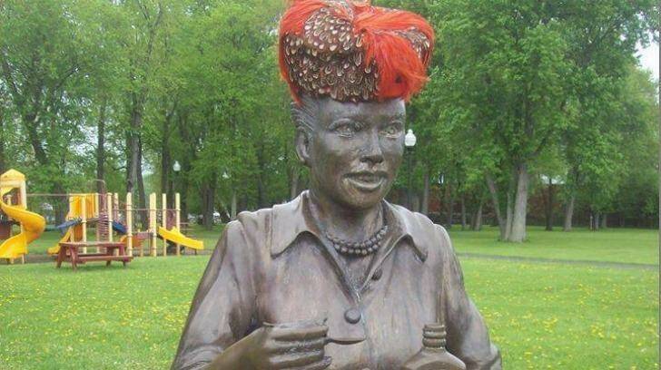 The 'Scary Lucy' Lucille Ball statue in Lucille Ball Memorial Park in Celoron, New York. Photo: Facebook