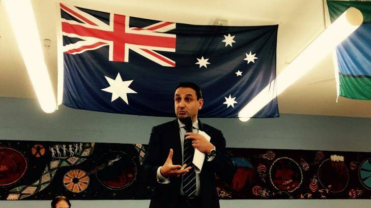 Executive director of NSW Public Schools Murat Dizdar told Ultimo Public School on June 17 that the school would be rebuilt on the same site. Photo: Eryk Bagshaw