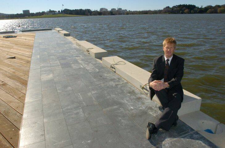 pic Melissa Stiles chronicle 050818 jetty.

National Capital Authority director of projects Andrew Smith at the new jetty.