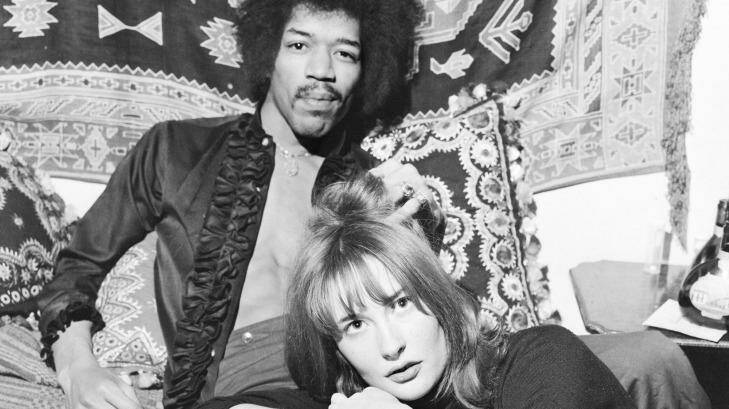 Jimi Hendrix and Kathy Etchingham in 1969