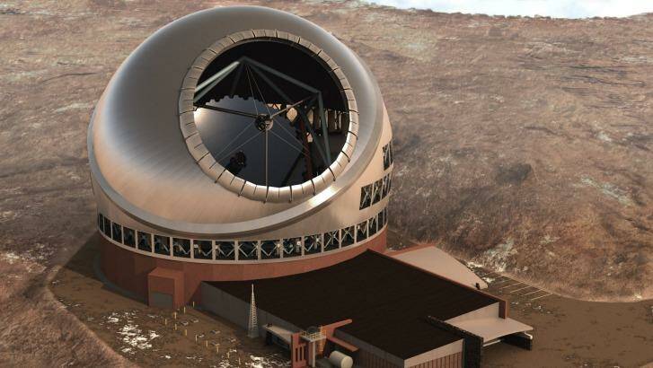 An artist's impression of the new Thirty Metre Telescope.  Photo: Thirty Metre Telescope