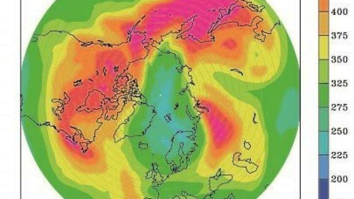 What the Arctic ozone looked like in 2011 because of the Montreal Protocol. Photo: supplied