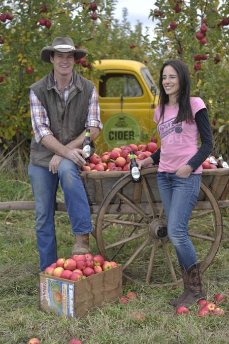 Winning drop: Shane and Tessa McLaughlin have been winning awards with their Hillbilly cider since 2012. "The quality of the local fruit in Bilpin makes us look good," Mr McLaughlin said.