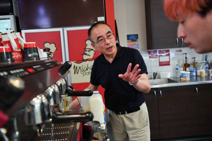 Wayne Hong a franchisee who owns the Michel's Pattiserie store in Knox Shopping Centre. He bought into the system in 2009 at $450k and he is bleeding money. 6th December 2017. The Age Fairfaxmedia News Picture by JOE ARMAO