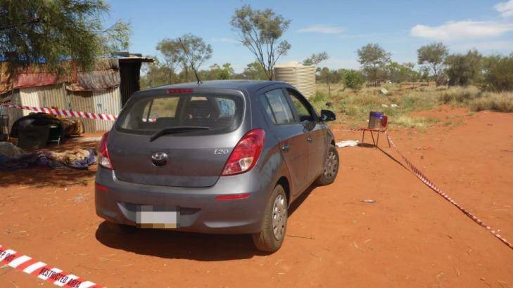 A car police believe is connected to the attack. Photo: NT Police