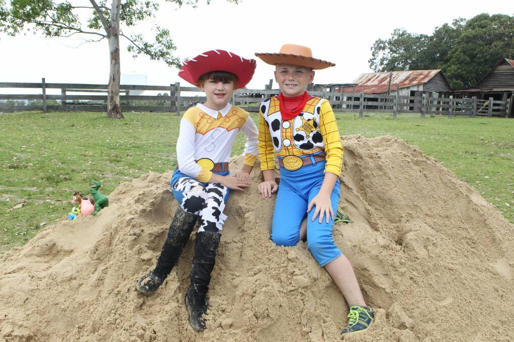 Pictured are Jack Garrard as Woody and Cassandra Modde as Jesse from Toy Story at Bella Vista Farm Park.