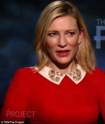 Cate Blanchett was less than impressed with the interview. Photo: Channel Ten