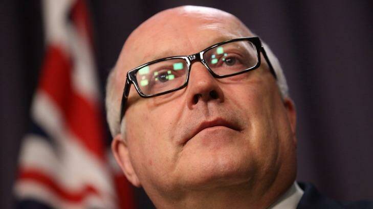 Attorney-General George Brandis: "These proceedings raise serious questions regarding the integrity of the two men's initial sentence and the clemency process." Photo: Andrew Meares