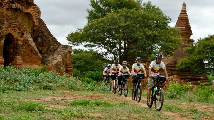 Grasshopper Adventures' Myanmar "green season" cycling tour.