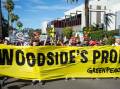 Environmental groups want Woodside shareholders to reject the oil and gas giant's climate plan. (Aaron Bunch/AAP PHOTOS)