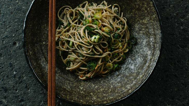 Soba noodles will be on the menu at Adam Liston's winter noodle bar at the Hotel Windsor. Photo: Supplied