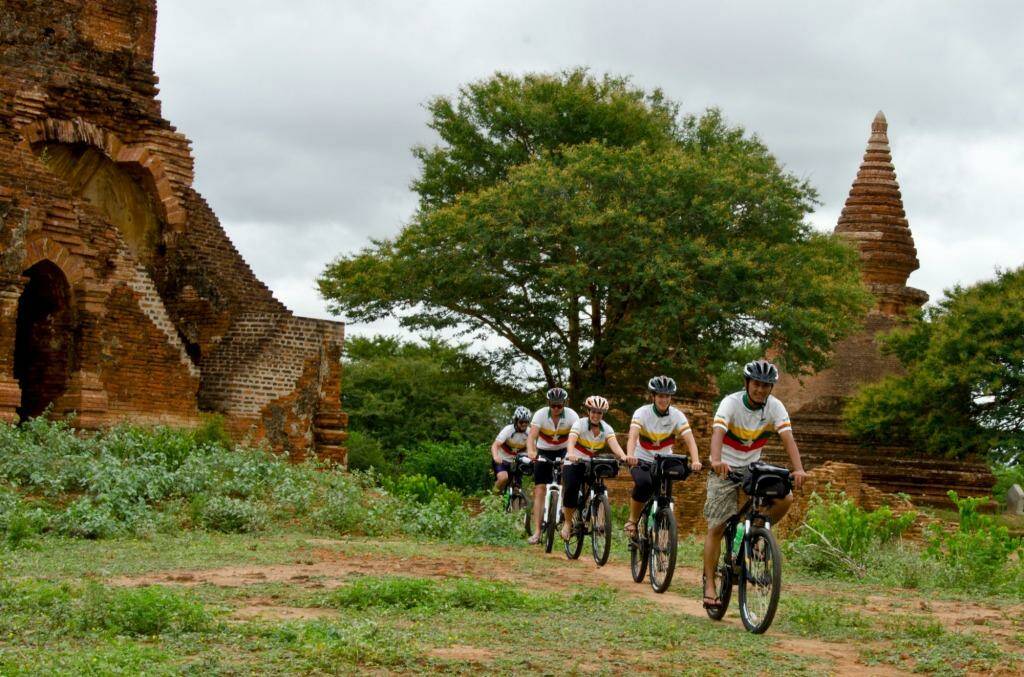 Grasshopper Adventures' Myanmar "green season" cycling tour.