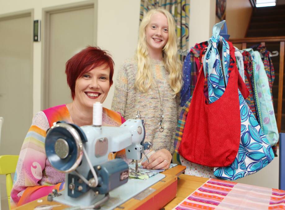 Itching to be stitching: Emma Ashley and her daughter Lizie. Picture: Natalie Roberts