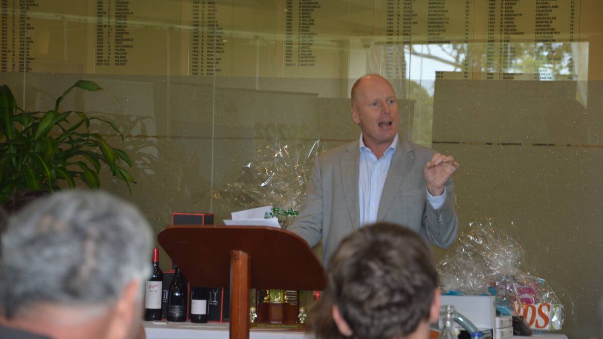  Ingham Institute Ambassador Ross Greenwood at the Ingham Institute golf charity day on April 11.