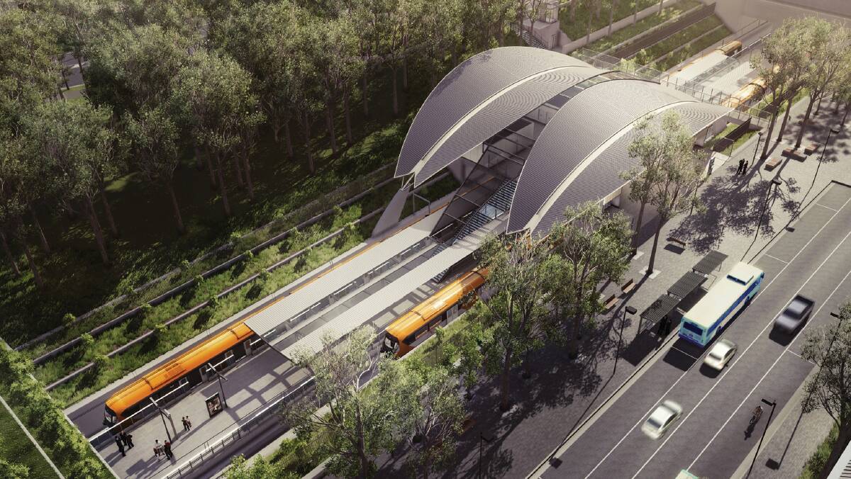 On track: an artist's impression of the future Cherrybrook station.
