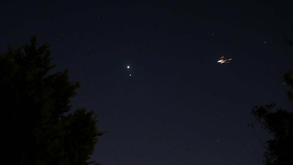 So close, and yet so far: It's hard to imagine Venus and Jupiter are only 800 million km apart. Picture: Jane Dyson