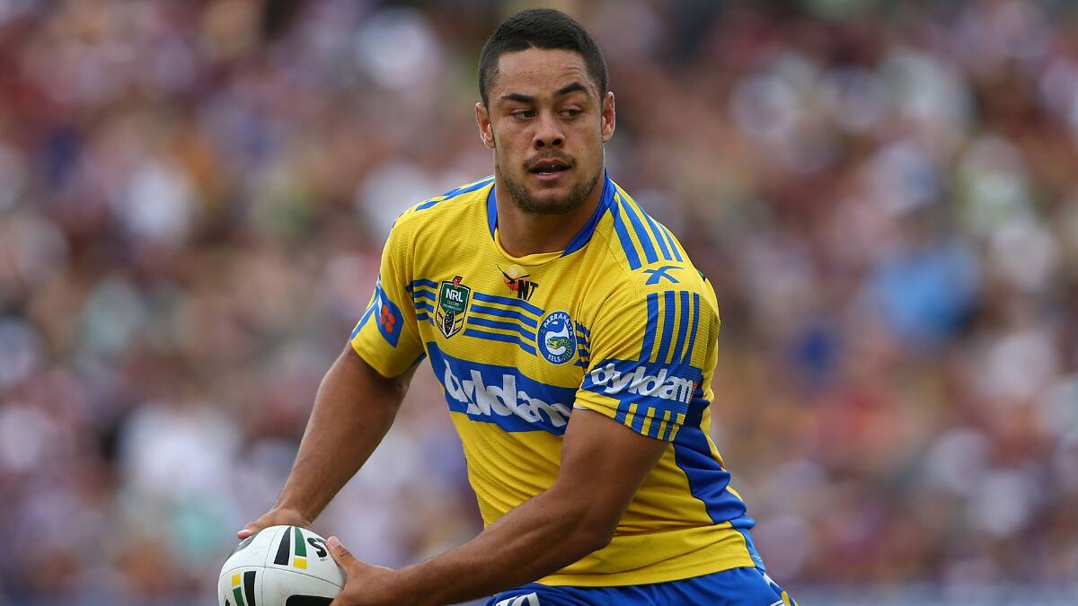 SYDNEY, AUSTRALIA - MARCH 23: Jarryd Hayne of the Eels in action during the round three NRL match between the Manly-Warringah Sea Eagles and the Parramatta Eels at Brookvale Oval on March 23, 2014 in Sydney, Australia. (Photo by Renee McKay/Getty Images)