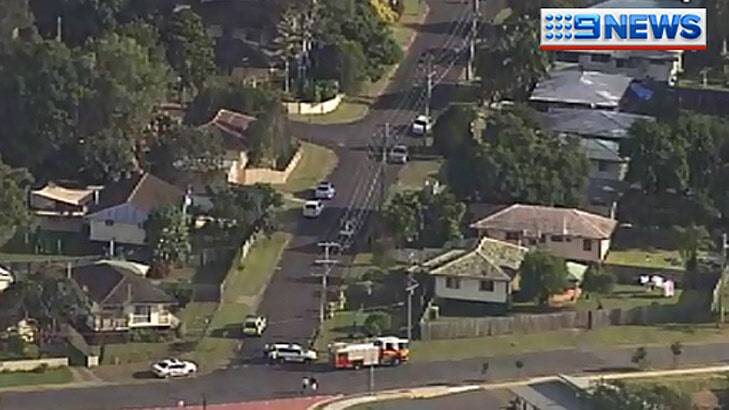 Initial reports suggest the blast that injured a 15-year-old in Ipswich was from a homemade bomb, constructed from a golf ball. Photo: Courtesy Channel 9