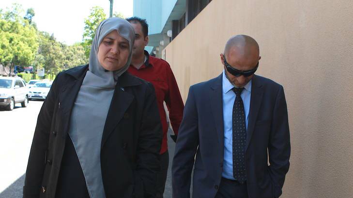 Rahma's parents, Alyaa and Hosayn El-Dennaoui, leave the Coroner's court.