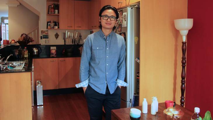 Luke Nguyen chef/owner of Red Lantern Vietnamese restaurant, Surry Hills at his Sydney home.