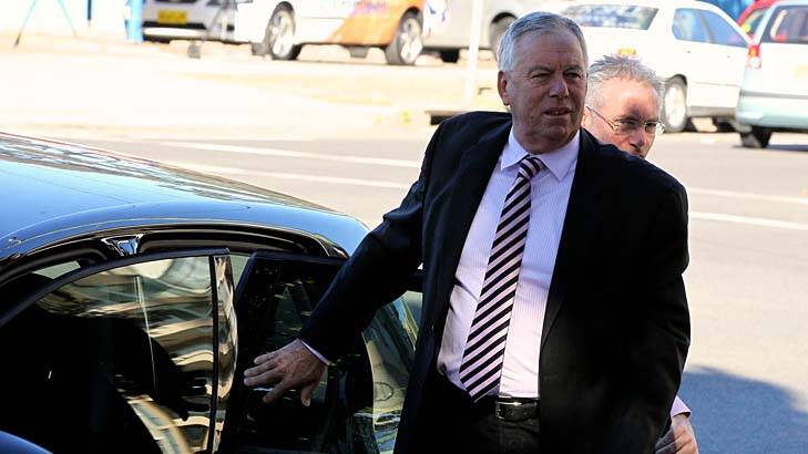 Former HSU boss Michael Williamson arrives at Maroubra police station at 8am today.