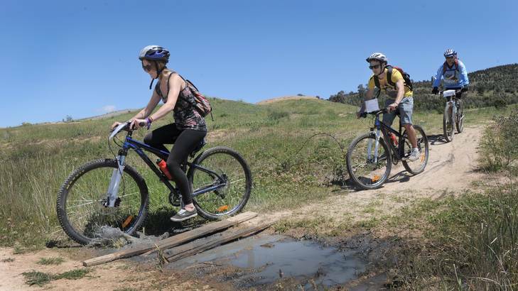 Human Brochure participants visit Stromlo Forest Park and a taste of the mountain bike track.
