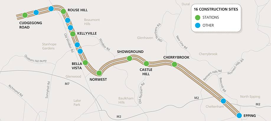 As Australia's largest public transport project, 16 major North West Rail Link contruction sites are being set up right across The Hills region.