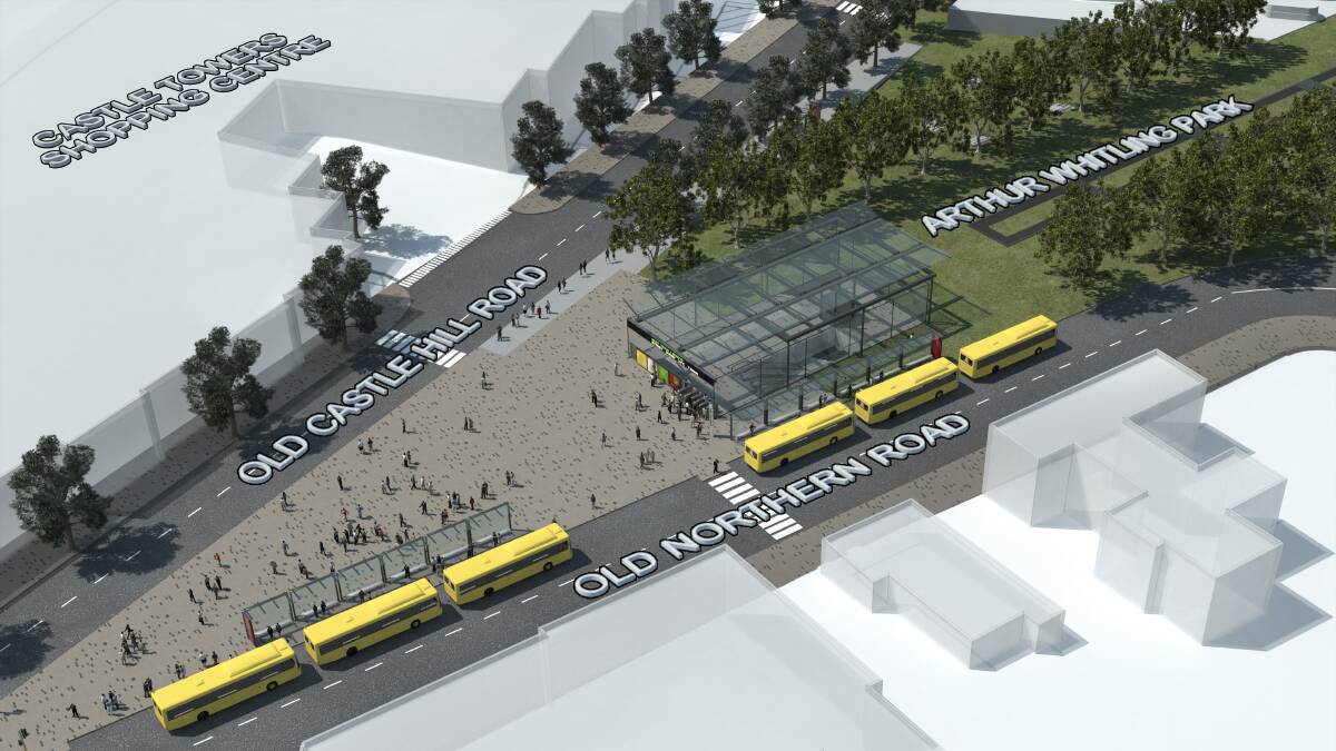Artist's impression of the Castle Hill Precinct. Image supplied, courtesy of Transport NSW.