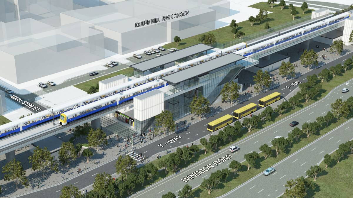 Artist's impression of the Rouse Hill Precinct, courtesy of Transport NSW.
