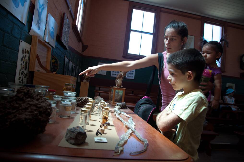 Kids got to play like they did in the 19th century at Rouse Hill House and Farm today. Photos: Geoff Jones