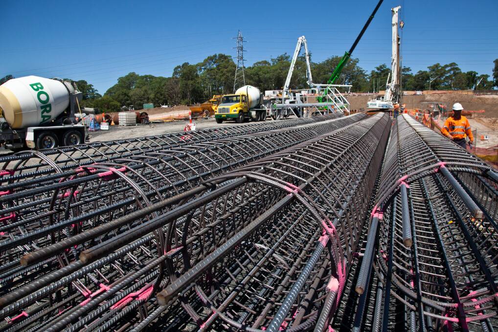 29.1.14. Progress at the Cherrybrook North West Rail Link site. Photo: Geoff Jones